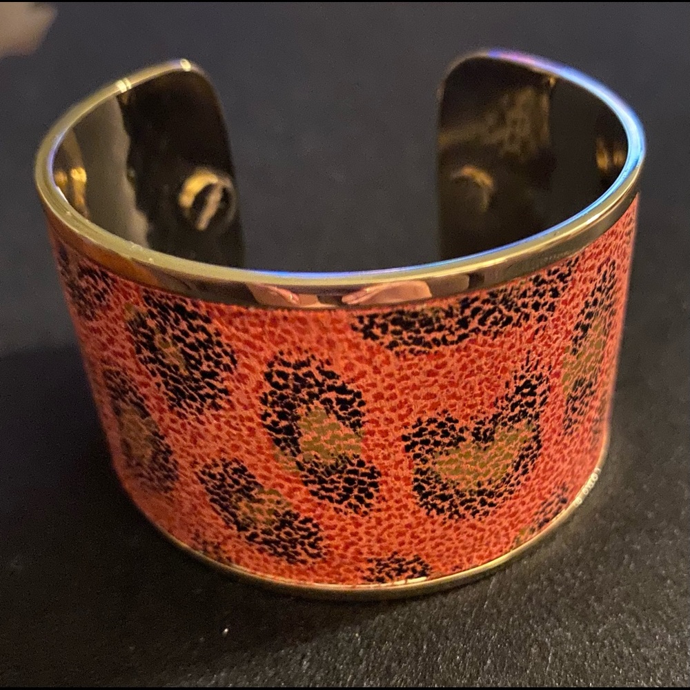 SEE BY CHLOE muted pink leopard cuff bracelet